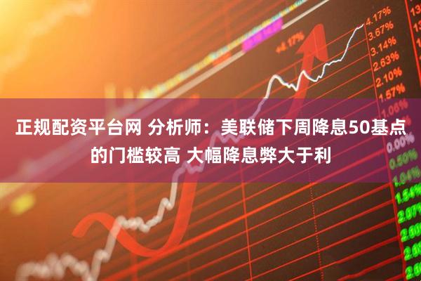 正规配资平台网 分析师：美联储下周降息50基点的门槛较高 大幅降息弊大于利