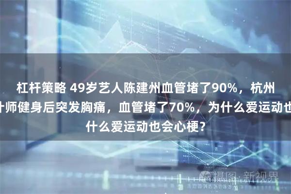 杠杆策略 49岁艺人陈建州血管堵了90%，杭州35岁设计师健身后突发胸痛，血管堵了70%，为什么爱运动也会心梗？